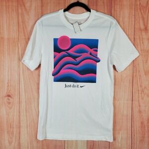 Nike X Jocelyn Tsaih Mens T-Shirt Small White Crew Neck Short Sleeve Pullover